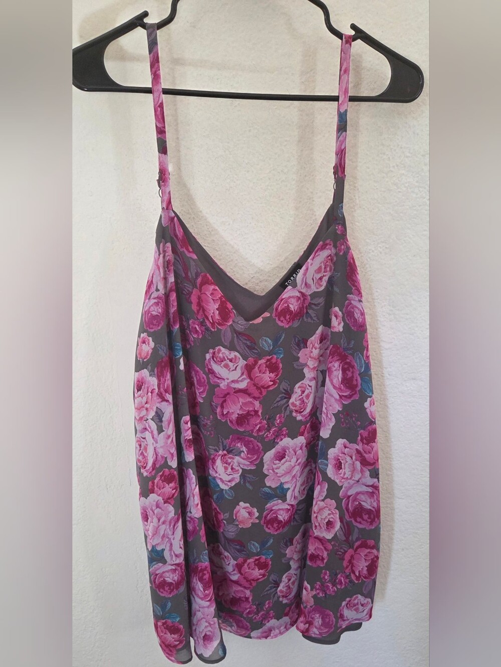 Torrid Pink And Grey Floral Sophie Swing Cami Like New Size 2x